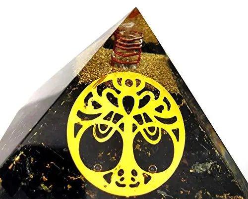 Black Tourmaline Orgonite Pyramids, Tree of Life Pyramids - Lacatang Spiritual
